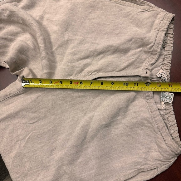 L.L. Bean Pants Womens Size 12 Reg. Linen Capris Stretch Boho Summer Wide Leg - Picture 7 of 9